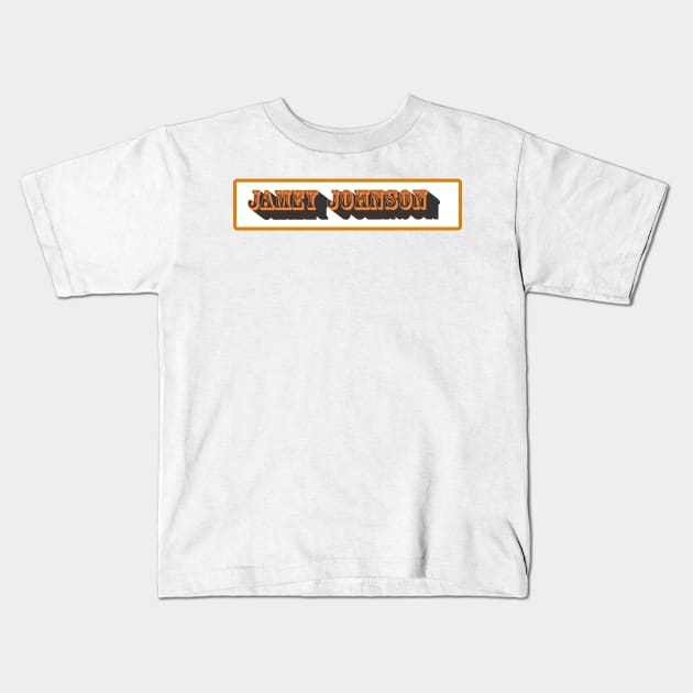 design text Jamey Johnson Kids T-Shirt by Kokogemedia Apparelshop
